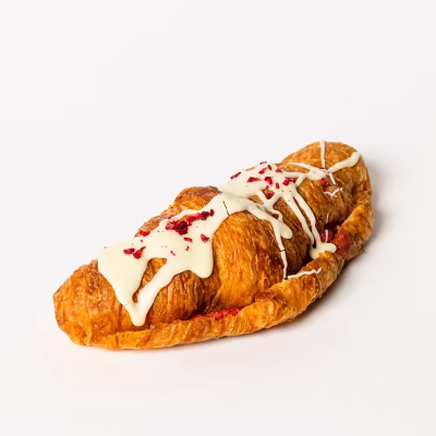 Twice Baked Raspberry Croissants