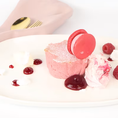 Raspberry Basque Cheesecake