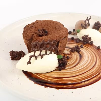 Dark Chocolate Basque Cheesecake