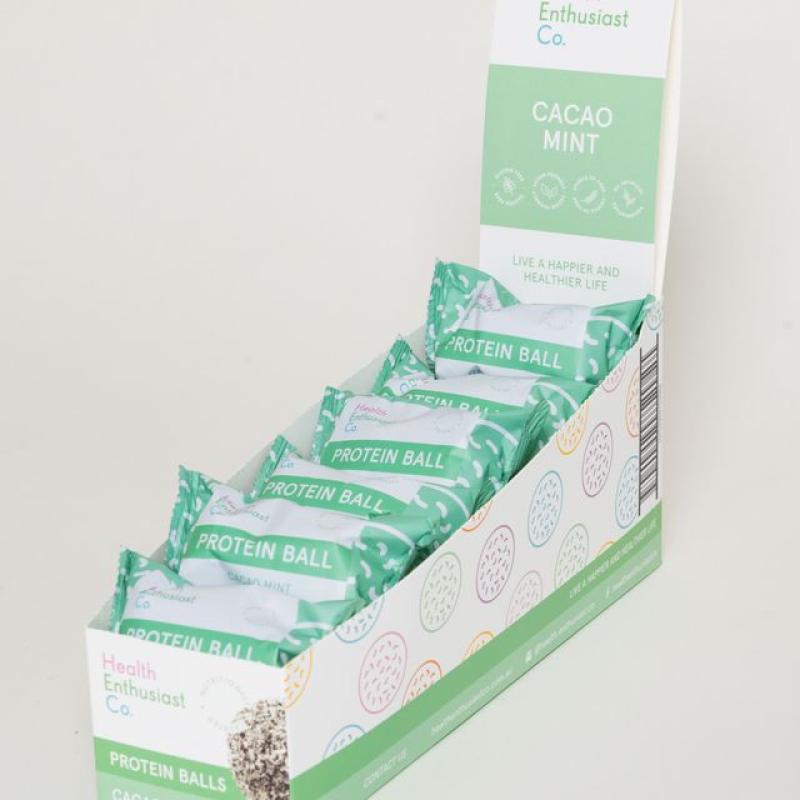 Cacao Mint Protein Balls Individually Wrapped 12x40g