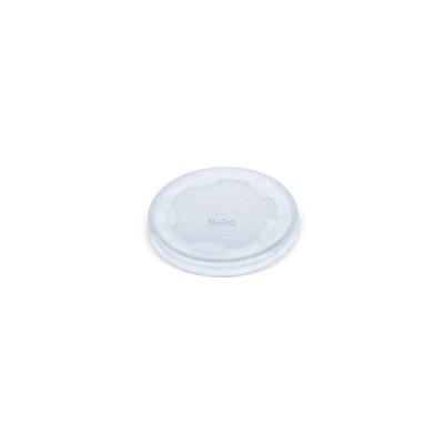 LID FLAT (PP) - ONETRAY - 90mm No Hole Clear / suits 8oz Paper Tub - 500/CTN