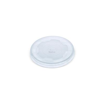 LID FLAT (PP) - ONETRAY - 115mm - No Hole Clear - suits 12-24oz Paper Soup Bowls/Tubs & 12-16oz Sugarcane Bowls - 500/CTN