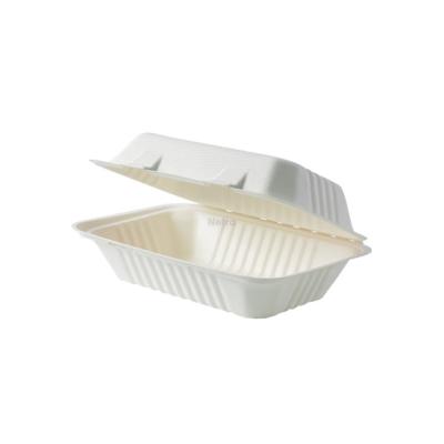 Clamshell (Sugarcane) - 9”x6“x3” WHITE - 230x155x40/76mm - [0220900] - BIOSERV - 200/CTN