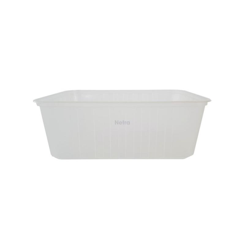 Ribbed Rect. Container [ONETRAY] - 1000ml Clear (Freezer Grade) 183x152x65mm 500/CTN