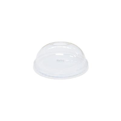 LID DOME (PET) - 92mm WITH HOLE - Clear BIOSERV / to suit 11, 12 & 16oz, 92mm PET Cold Cups - 1000/CTN
