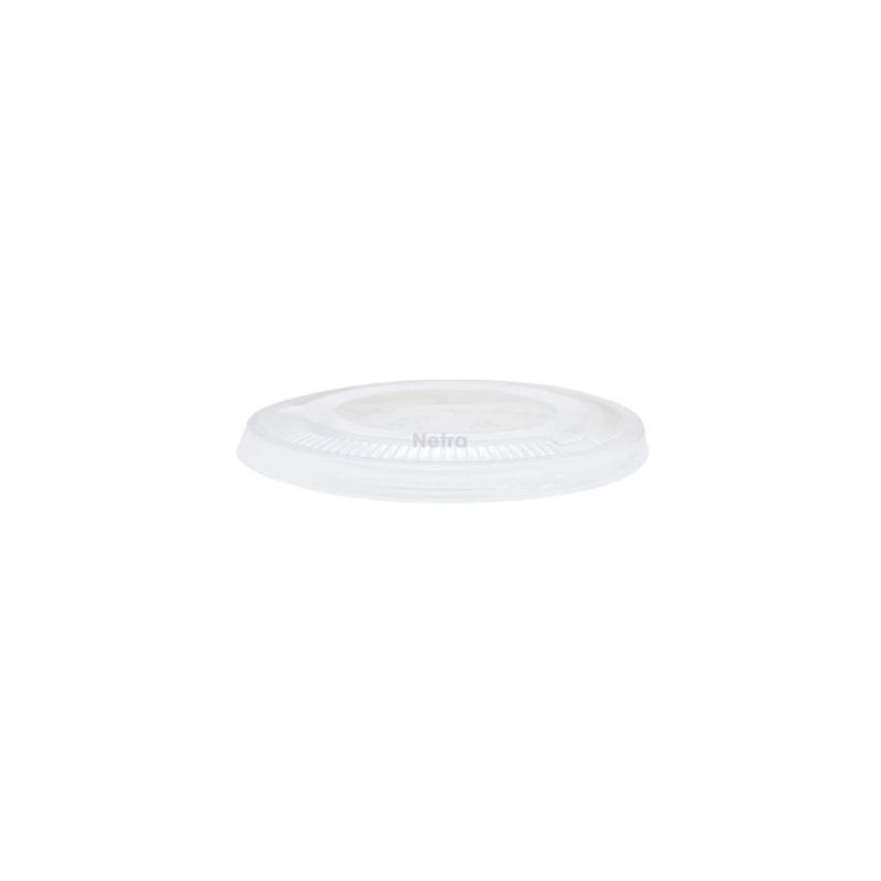 LID FLAT (RPET) - 92mm Clear [NP-F92] / to suit 11, 12 & 16oz 92mm RPET Cold Cups - 1000/CTN