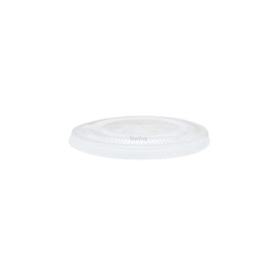 LID FLAT (RPET) - 98mm CLEAR - ‘X“ SLOT - BIOSERV - [0243930] / to suit 98mm RPET Cold Cups 12-24oz - 1000/CTN