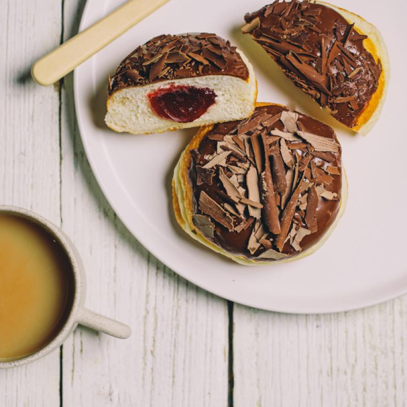 Chocolate Fudge Jam Doughnut