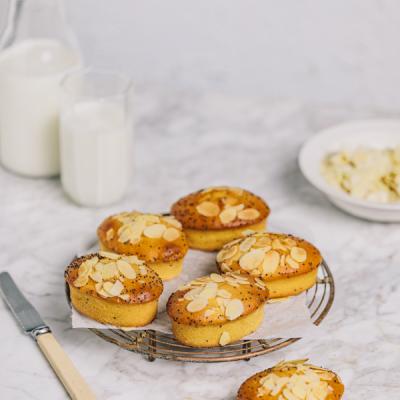 Orange, Chia & Poppy Friand