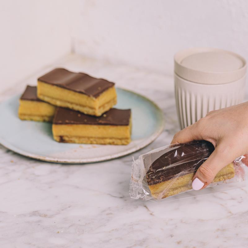 Flourless Caramel Slice 