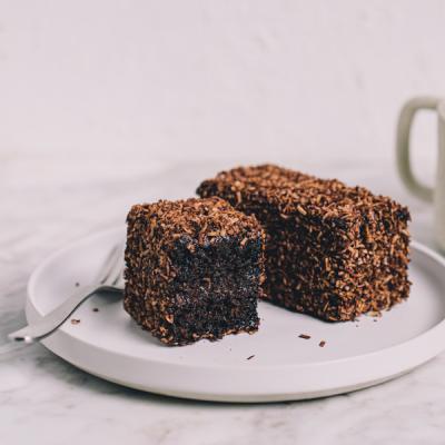 Vegan Double Choc Lamington