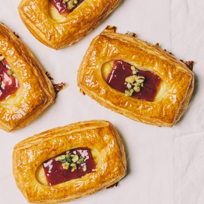 Raspberry Rhubarb Danish